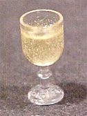 Dollhouse Miniature Glass Of White Wine
